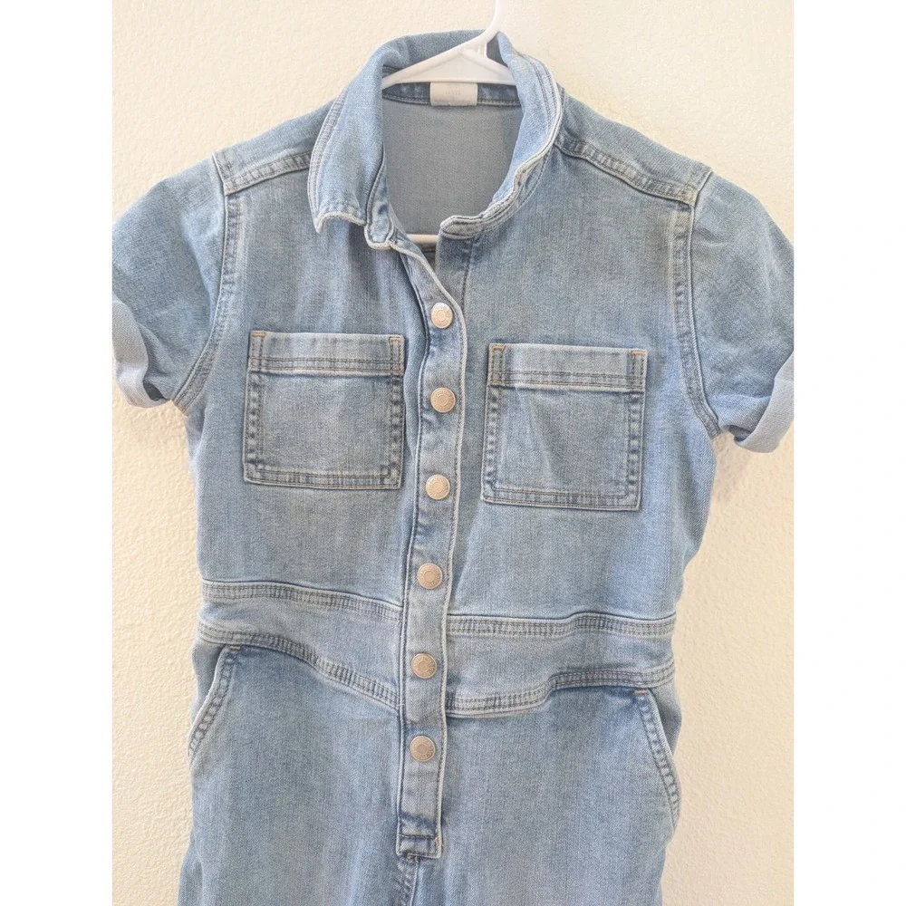 Abercrombie Kids Denim Jumper 11/12 Short Sleeve Lightwash One Piece